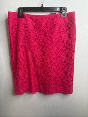 Merona Size 10 Pink Lace Mini Skirt NWT